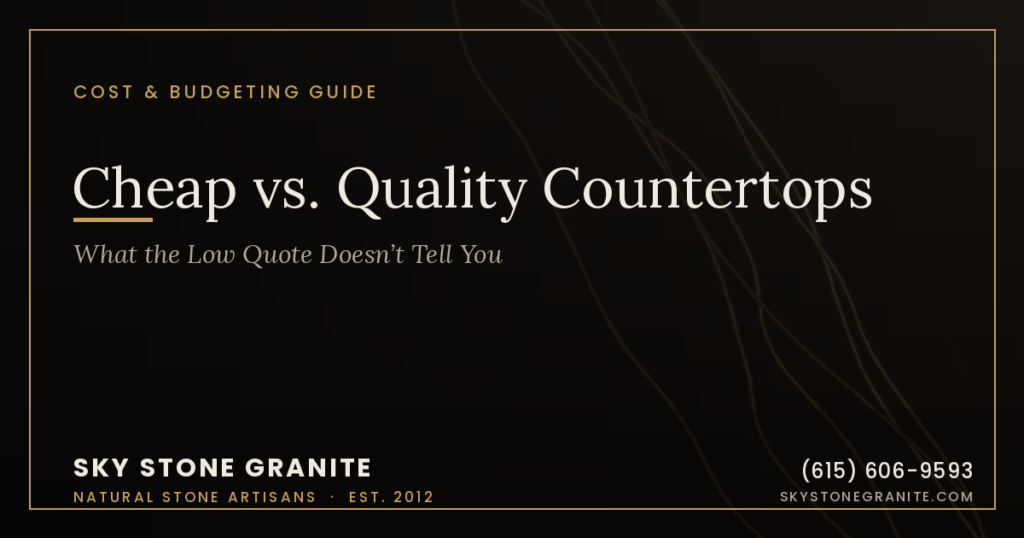 Cheap vs. Quality Countertops: What the Low Quote Doesn’t Tell You