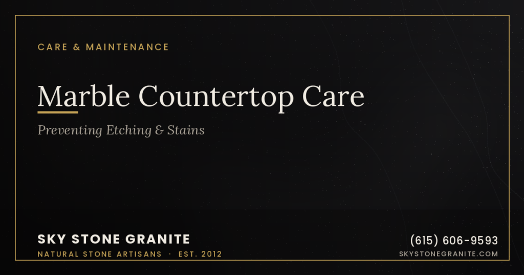 Marble Countertop Care: Preventing Etching & Stains