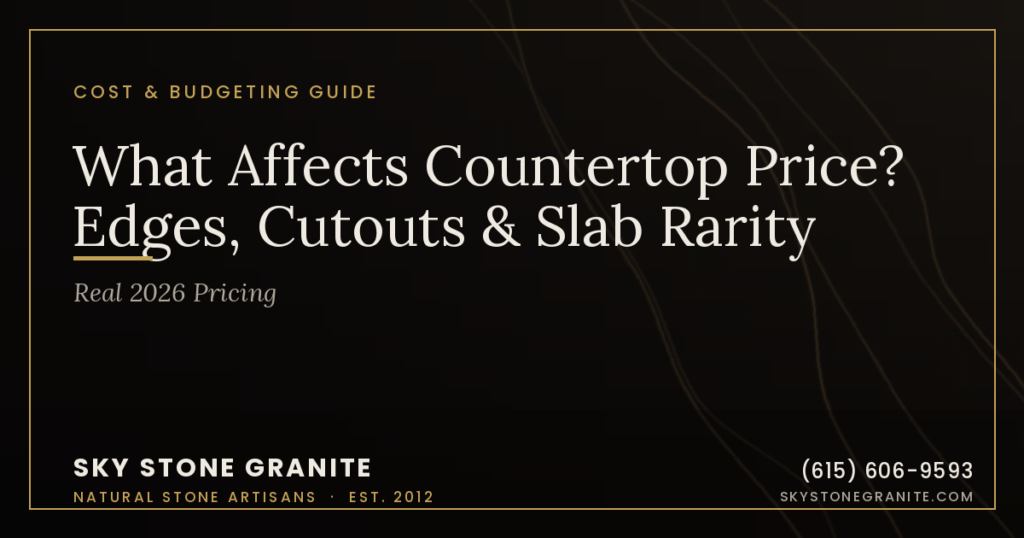 What Affects Countertop Price? Edges, Cutouts & Slab Rarity